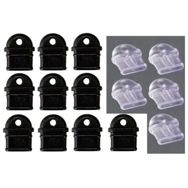 Wave Design 15個入 つまみストラップホール付き Type-Cコネクタ防塵保護カバー USB3.1 Type-Cコネクタ防塵保護カバーつまみストラップホール付 Cツマミ穴 (ブラック10個+クリア5個)商品コード：4907958...
