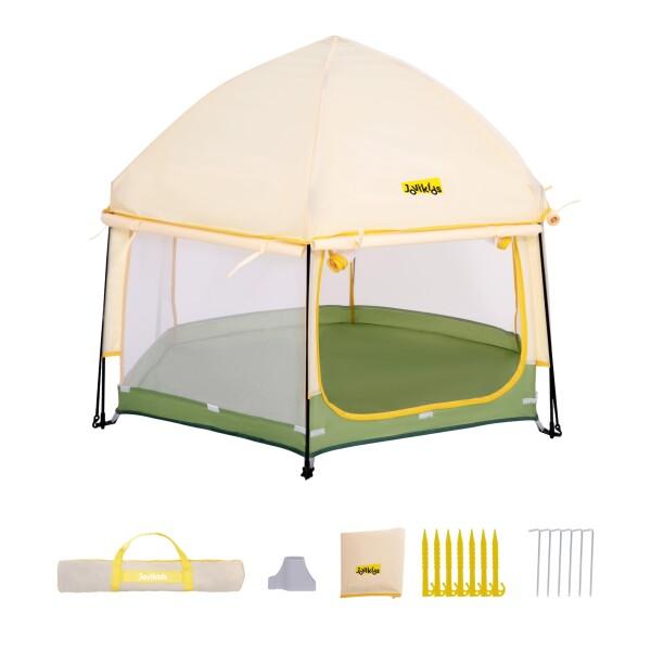 Jovikids ベビーサークル 折りたたみ式 キャノピー付き ポップアップ 