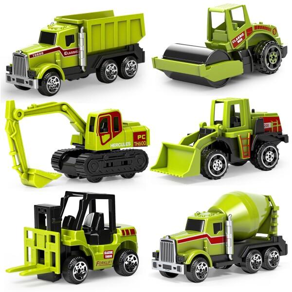 YongnKids 6個 車おもちゃ 建設車両 おもちゃ はたらく車 ショベルカー ブルドーザー 車 ミニカーセ