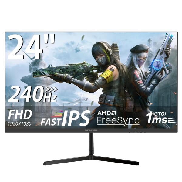 XUNDEFINED 24インチ ゲーミングモニター 240Hz 1ms フルHD(1920 x