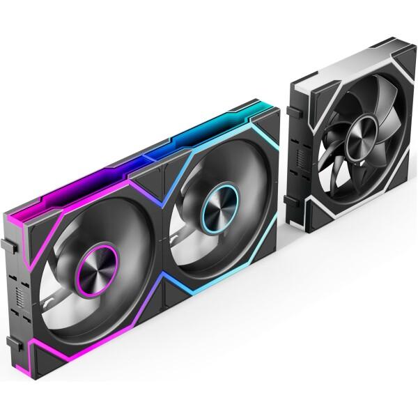 upHere ARGB PC ケースファン 120MM 正向排気ブレード 三連ファン 4Pin