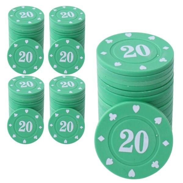 East Leaf ポーカーチップ カジノチップ 20 面値 単品 100枚 数字あり