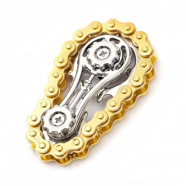 Moruna フィジェットトイ 金属製 ハンドスピナー 独特ギアデザイン