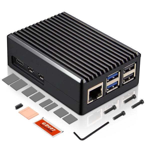Raspberry Pi 5 8GB + 公式ケース Geekworm Raspberry Pi 5 ケース P573 アルミニウム金属ケース
