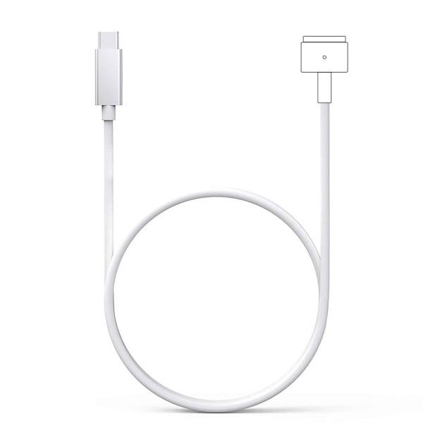 Sisyphy USB C Magsafe2 対応 磁気充電 ケーブル 1m、MacBook Air Pro T-Tip互換 変換 PD 充電器 （2012〜2015年モ
