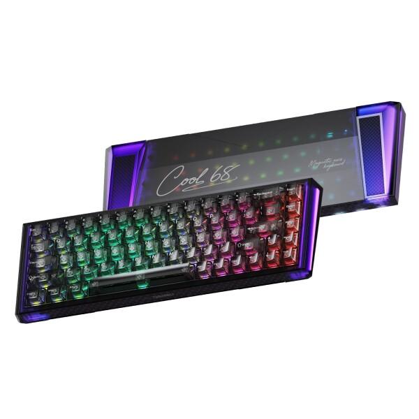 DAREU COOL68 ゲーミングキーボード 有線 磁気65% 英語配列 DAREU COOL68 ゲーミングキーボード 0.01mm ラピッドトリガー対応 光翼