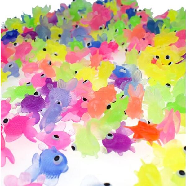 wowjimi 金魚すくい 100個 多色ミックス 縁日おもちゃ ミニ金魚 お風呂