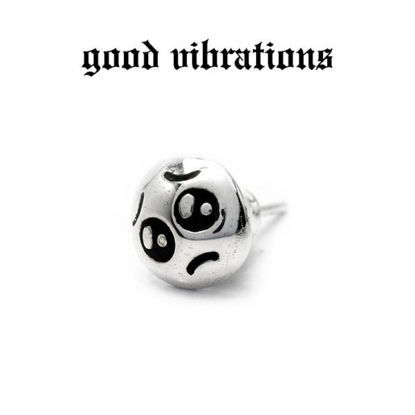 good vibrations ピアス 顔文字 ぴえん ユニーク かわいい スターリングシルバー 純銀 送料無料