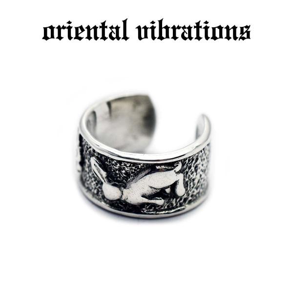 正規取扱店 oriental vibrations シルバーアクセサリー ピアス イヤーカフ 片耳 穴不要 レディース メンズ 和柄 ウサギ 十五夜 兎