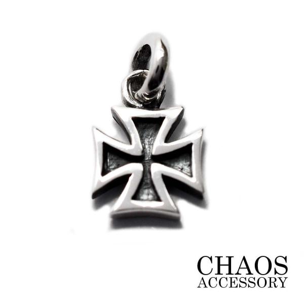 【16×9mm】シルバーアクセサリー メンズ シルバー925 アイアンクロス シャープデザイン ベビーサイズ ペンダントトップ チャーム