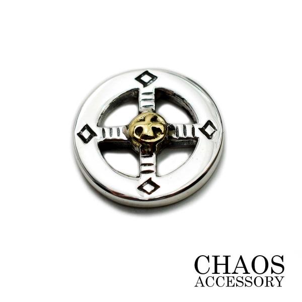 【直径15mm】メディスンホイール シルバーアクセサリー 肉厚 シルバー925 ブラス 真鍮 イーグルメタル スタンプ メンズ ネックレス