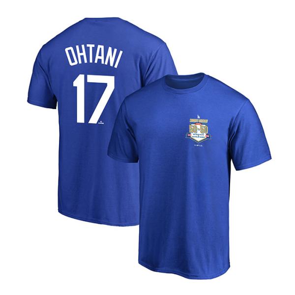 ドジャース 大谷翔平 ネーム＆ナンバー 背番号 Tシャツブルー　サイズXL ファナティクス MLB Tシャツ ネーム＆ナンバー 大谷翔平