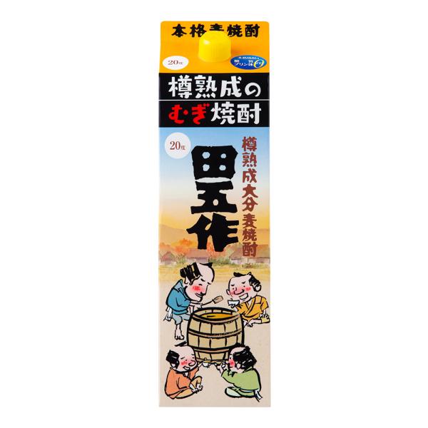 五粮液 焼酎 ギフトバッグ付き お酒 焼酎 老松酒造 大分麦焼酎 樽熟成 田五作 パック 20