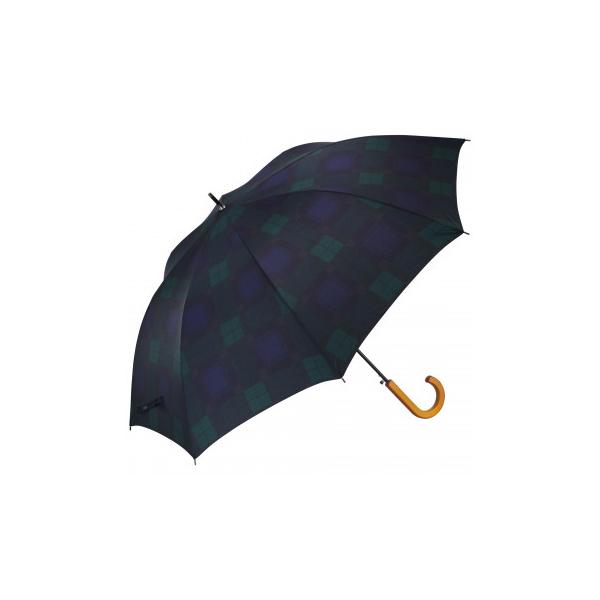 Waterfront ベーシックジャンプ木手 長傘 65cm ブラックウォッチ ディープグリーン ディープグリーン U165-1138DG1-B9(代引・同梱不可)