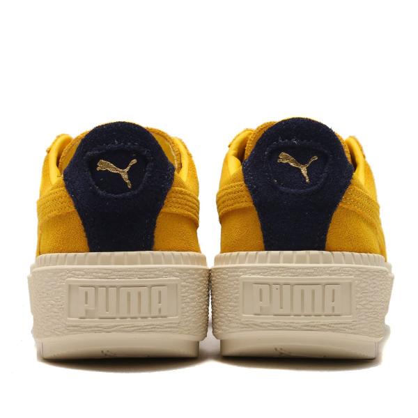 puma suede platform yellow