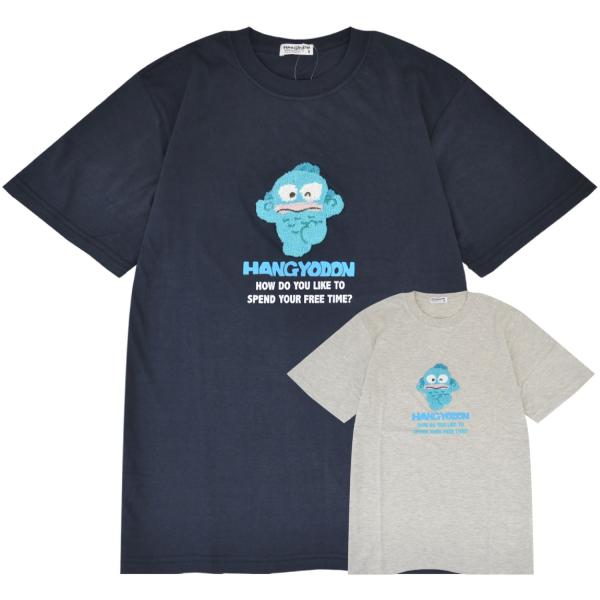 ハンギョドン Tシャツ 半袖 刺繍 プリント トップス  サンリオ キャラクターズ メンズ レディース