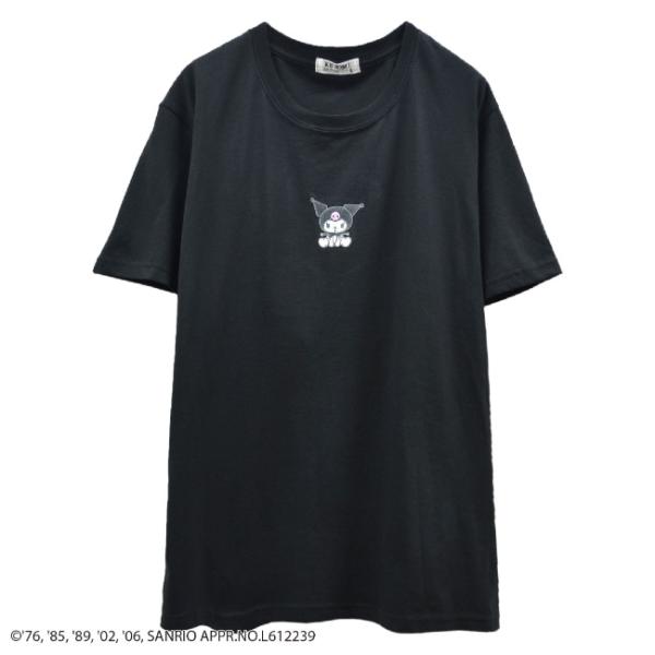 未使用　サンリオ　レディース　半袖Tシャツ　クロミ　Tシャツ　Lサイズ　刺繍 クロミ サンリオ 半袖 Tシャツ ワンポイント 刺繍 キャラクターT