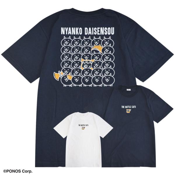 にゃんこ大戦争 半袖 Tシャツ プリント メンズ レディース ユニセックス 天竺 ルームウェア 部屋着 キャラクター グッズ