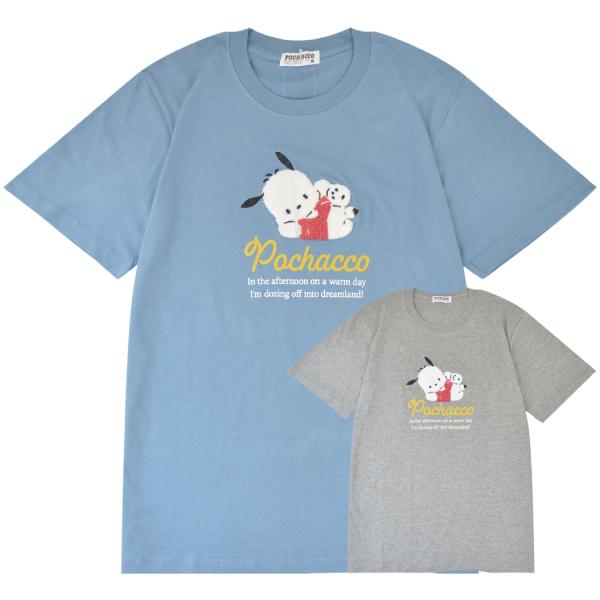 ポチャッコ Tシャツ 半袖 刺繍 プリント トップス サガラ刺繍 サンリオ