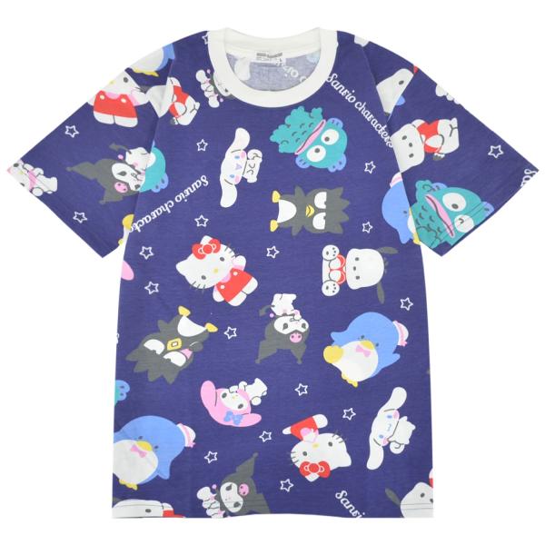 サンリオ キャラクターズ Tシャツ 半袖 総柄 プリント トップス メンズ レディース