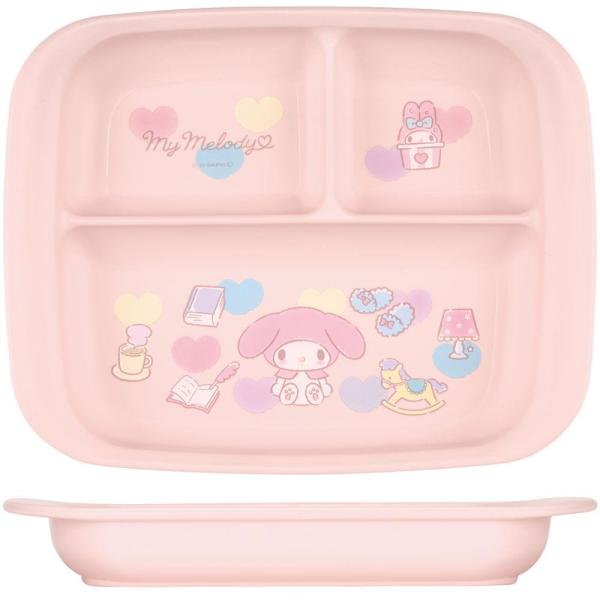 マイメロディ プレート ランチ皿 抗菌 電子レンジ 食洗機対応 仕切り 子ども キッズ XP21AG サンリオ キャラクター
