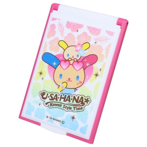 レア☆ 新品 サンリオ ウサハナ 卓上ミラー キラキラミラー ピンク ウサハナ 手鏡 カードミラーS Kawaii Style Time キャラクター