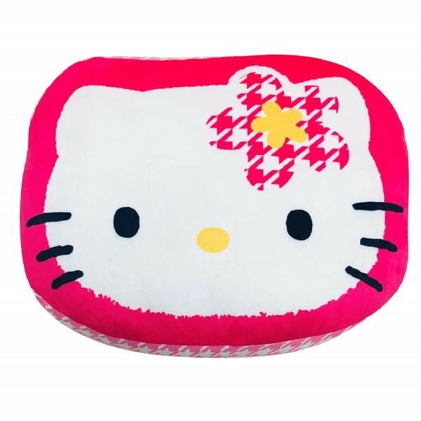 他サイト： ハローキティ クッション ダイカットクッション ピンク カオハナキティ 腰当て 背あて 抱き枕 お昼寝枕 サンリオ キャラクターの商品画像