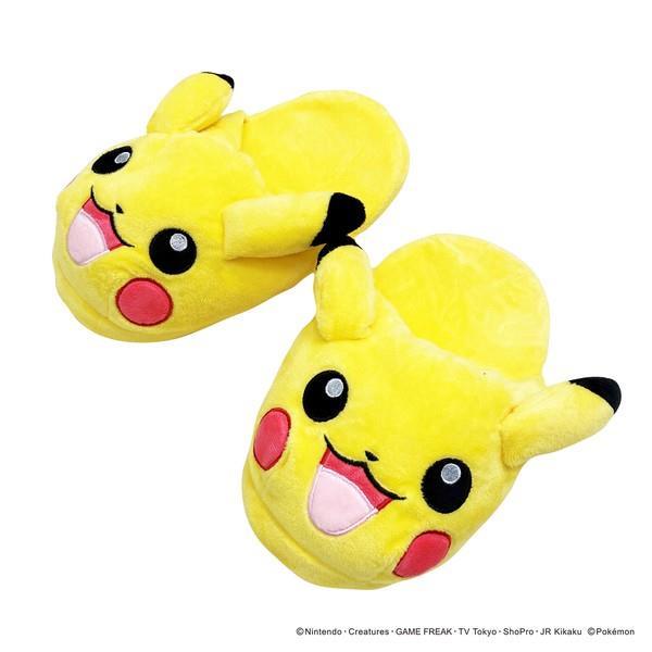 ピカチュウ スリッパ もこもこ ふわふわ ルームシューズ ポケモンク