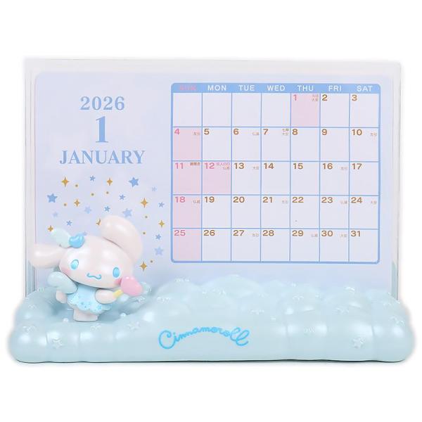 サンリオ シナモロール 卓上万年カレンダー シナモン カレンダー シナモロール マスコット付きカレンダー 卓上カレンダー 2026年 可愛い