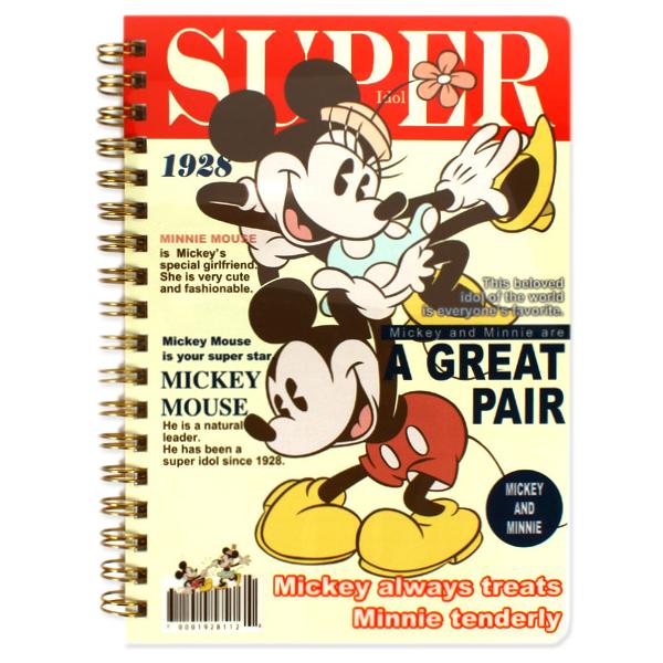 ディズニー ダブルリングノート B6 ミッキー＆ミニー : キューティー