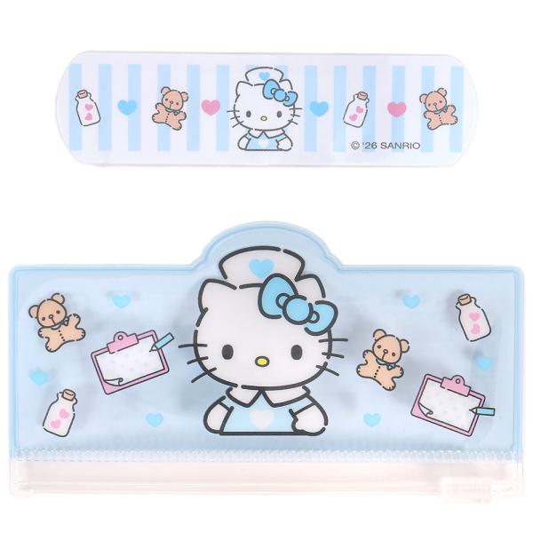 ハローキティ 絆創膏&スライダーケース 収納ケース付き ライトブルー  サンリオ sanrio キャラクター
