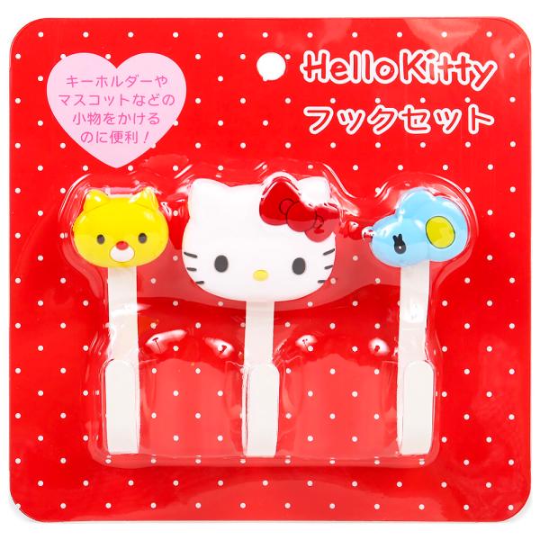 ハローキティ フック 3個セット インテリア 収納 飾り おしゃれ かわいい キャラクター サンリオ sanrio