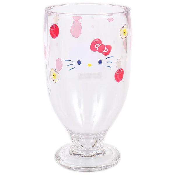 ハローキティ 足つきコップ 割れにくい 樹脂製 フルーツ柄