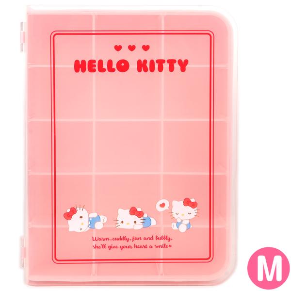 ハローキティ ブック形収納ケース M 小物入れ 透明フタ インテリア 新