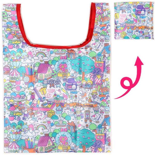 ハローキティ エコバッグ 折りたたみ コンパクトサイズ ミニ 復刻版