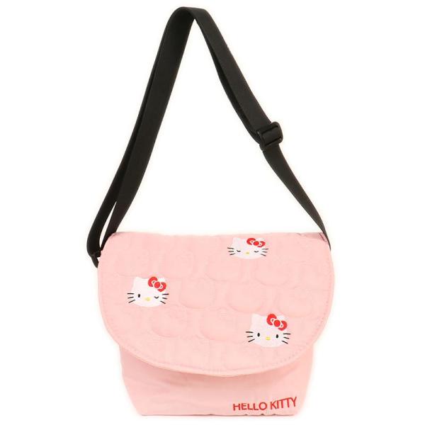 ハローキティ キルトショルダーバッグ ピンク 軽量 キルティング