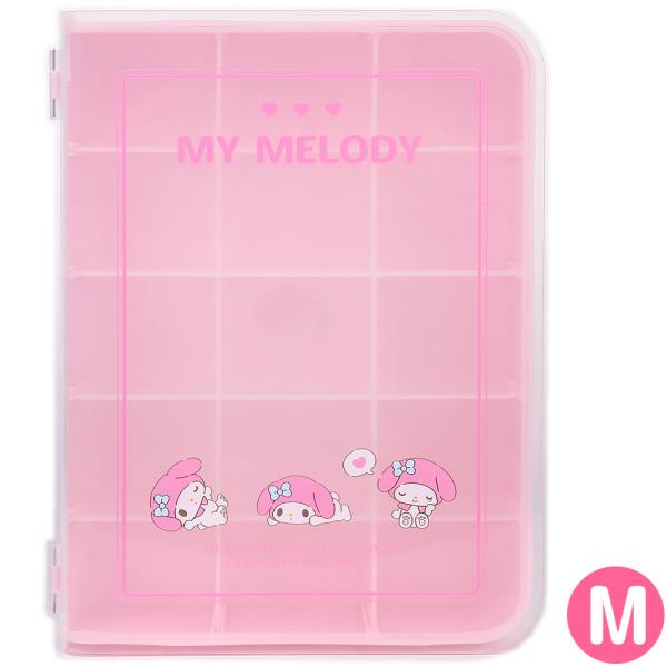 マイメロディ ブック形収納ケース M 小物入れ 透明フタ インテリア 新