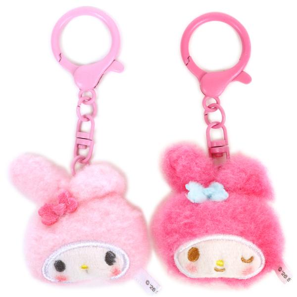 マイメロディ ミニマスコットキーホルダー 2個セット お揃いニコにこ