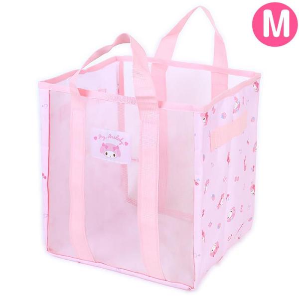 マイメロディ メッシュ収納ケース M 収納バッグ 自立式 マイメロディ メッシュ収納ケース M 収納バッグ 自立式