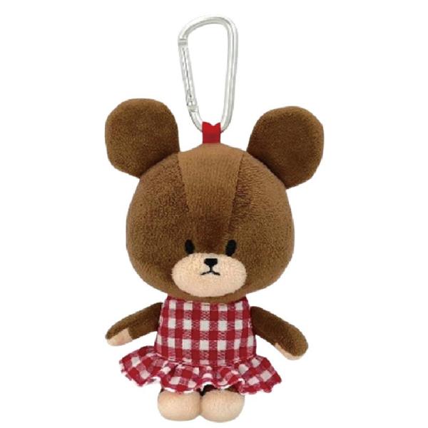 くまのがっこう ぬいぐるみエコバッグ ギンガムチェック RD 予約商品