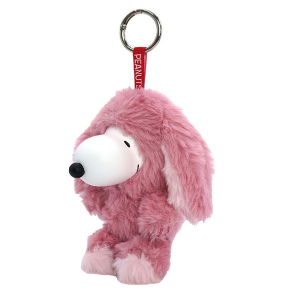 スヌーピー ふわフード ロップイヤーバニー ファインフェイスミニ PK ピンク マスコット キーホルダー キャラクター  予約商品