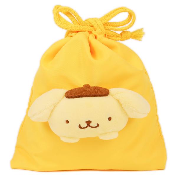 ポムポムプリン 巾着袋 マスコット付き巾着 ぬいぐるみ雑貨  サンリオ sanrio キャラクター