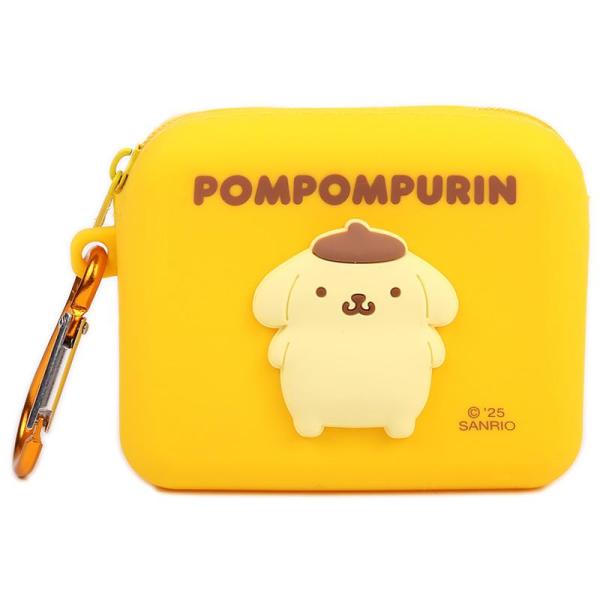 ポムポムプリン ミニポーチ シリコーン素材 アクセサリーポーチ 小物