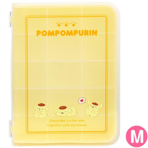 ポムポムプリン ブック形収納ケース M 小物入れ 透明フタ インテリア