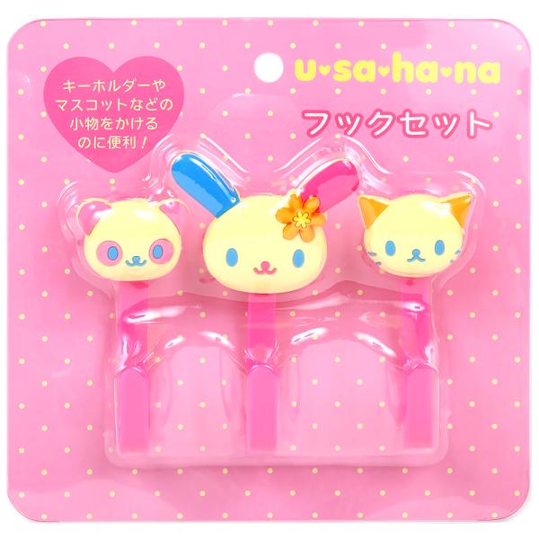 ウサハナ フック 3個セット インテリア 収納 飾り おしゃれ かわいい キャラクター サンリオ sanrio
