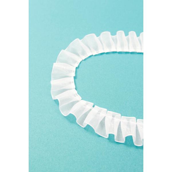 フリルがかわいい！！選べてうれしい全8色　リボン幅約25mmオーガンジー素材のフリルリボンテープ