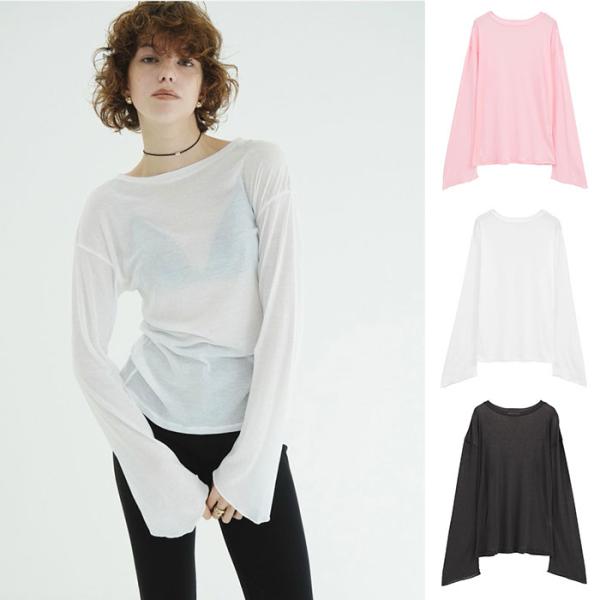 CLANE 正規商品 クラネ トップス シアー ルーズ カット トップス SHEER LOOSE CUT TOPS ホワイト ピンク チャコール 3色展開  2026秋冬新作