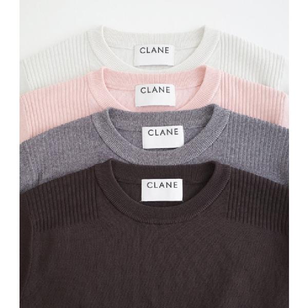CLANE 正規商品 クラネ ベーシック コンパクト ニット トップス BASIC COMPACT KNIT TOPS アイボリー/ピンク/ブラウン/グレー 4色展開  2026秋冬新作