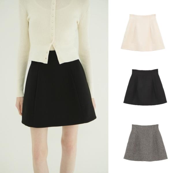 CLANE 正規商品 クラネ コンストラクティブ ミニ スカート CONSTRUCTIVE MINI SKIRT アイボリー/ブラック/ミックス 3色展開 2026秋冬新作