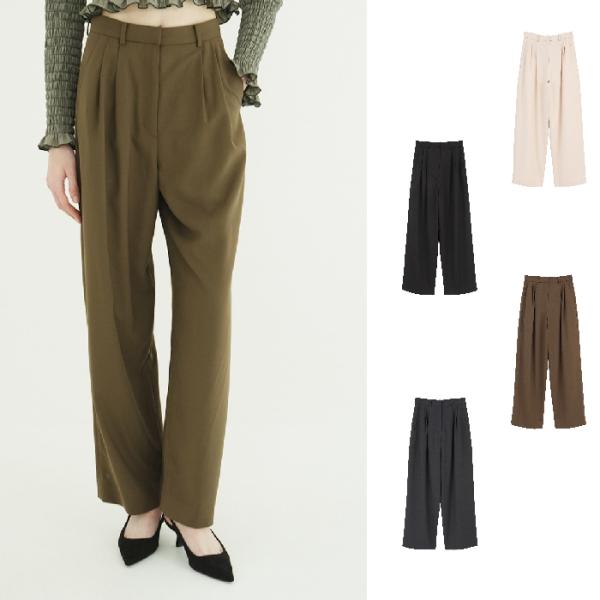 CLANE 正規商品 クラネ ベーシック タック パンツ BASIC TUCK PANTS アイボリー/カーキ/グレー/ブラック 4色展開  2026秋冬新作